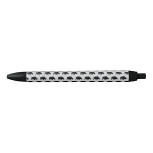 Buffalo Pattern Silhouette Rustic Black Ink Pen