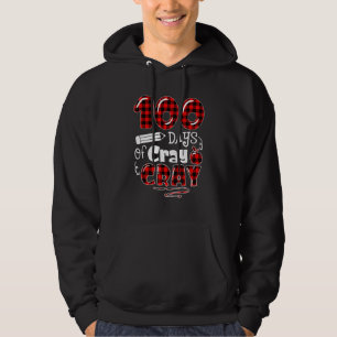 Buffalo Plaid 100 Days Of Cray Cray Crayons Adult Hoodie