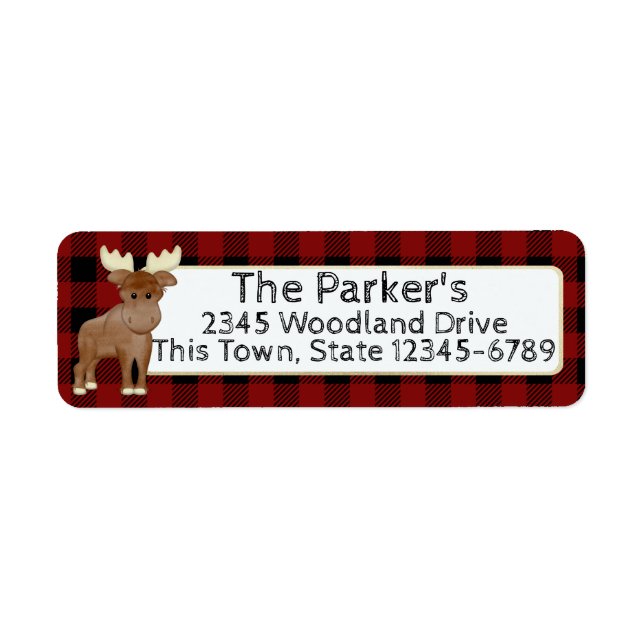Buffalo Plaid and Moose (Front)
