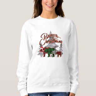 Buffalo Plaid Beary Christmas Sweatshirt
