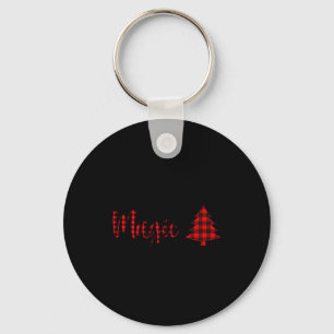 Buffalo Plaid Believe In The Magic Of Christmas Ba Key Ring