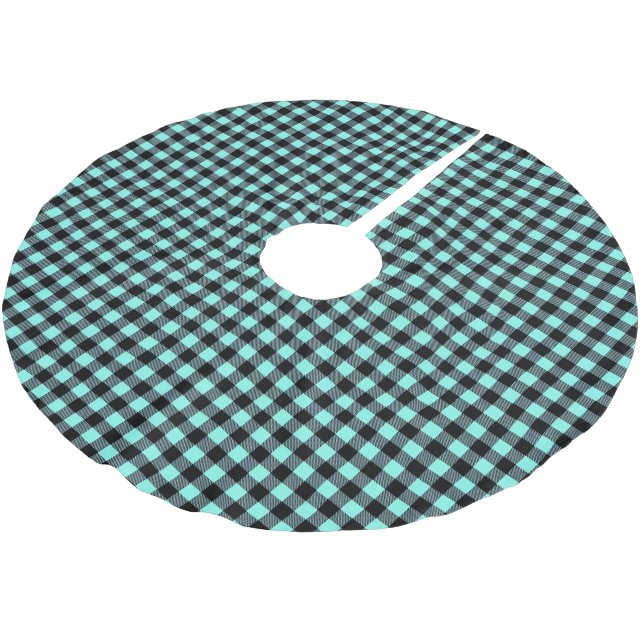 Buffalo Plaid Brushed Polyester Tree Skirt (Angled)