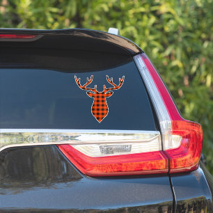 Buffalo Plaid Buck Deer Antlers Auto 