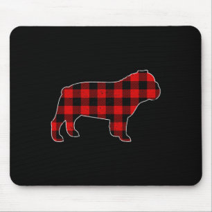 Buffalo Plaid Bulldog  Mouse Pad