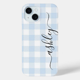 Buffalo Plaid Check Calligraphy CAN edit colour Ca iPhone 15 Case