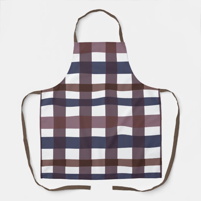 Buffalo Plaid Chequered Pattern Apron (Front)