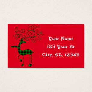 Buffalo Plaid Christmas Deer Thunder_Cove