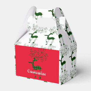 Buffalo Plaid Christmas Deer Thunder_Cove  Favour Box