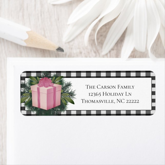 Buffalo Plaid Christmas Gift | Pink (Insitu)