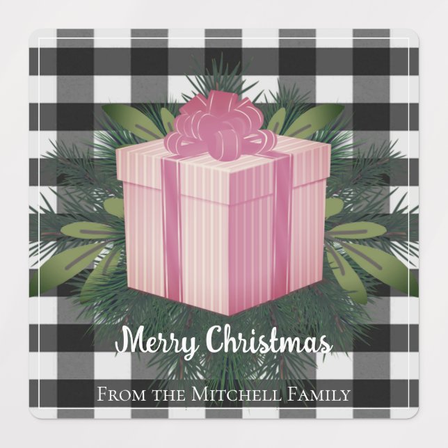 Buffalo Plaid Christmas Gift | Pink Holiday (Design 1)