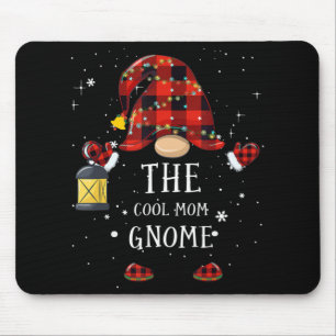 Buffalo Plaid Christmas Tree Light Mum Gnome  Mouse Pad