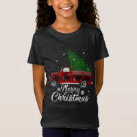 Buffalo Plaid Christmas Tree Red Truck Vintage Cos