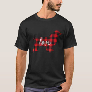 Buffalo Plaid Cocker Spaniel Mum Love T-Shirt