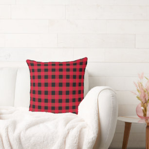 Buffalo plaid cushion