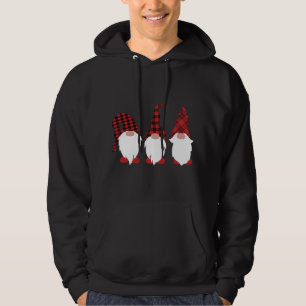 Buffalo Plaid Cute Gnomes Christmas Hoodie
