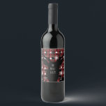 Buffalo Plaid Deer Snowflakes Christmas Party   Wine Label<br><div class="desc">Christmas Deer and Buffalo Plaid Snowflakes Party / Buffalo plaid deer party supplies are perfect for any holiday or party.</div>