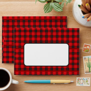 Buffalo Plaid Exterior Matching Envelope
