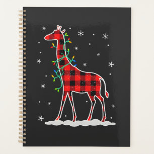 Buffalo Plaid Family Matching Giraffe Christmas Pa Planner