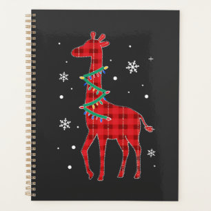 Buffalo Plaid Family Matching Giraffe Christmas Pa Planner