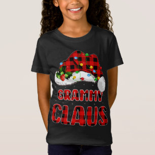 Buffalo Plaid Family Matching Santa Grammy Claus C T-Shirt