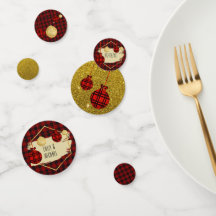 Buffalo Plaid Gold Personalised Christmas