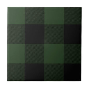 Buffalo Plaid Green Tartan Plaid Pattern Tile