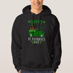 Buffalo Plaid Green Truck Airedale Terrier St. Pat Hoodie