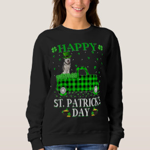 Buffalo Plaid Green Truck Alaskan Malamute St. Pat Sweatshirt