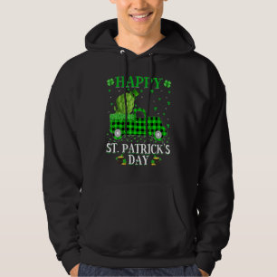 Buffalo Plaid Green Truck Artichoke Food St Patri Hoodie