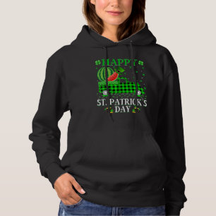 Buffalo Plaid Green Truck Watermelon Fruit St Patr Hoodie