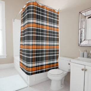  Buffalo Plaid Halloween Pattern Shower Curtain