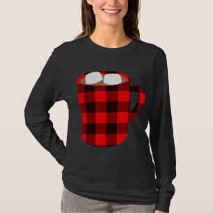 Buffalo Plaid Hot Cocoa Cup with Marshmallow Chris T-Shirt