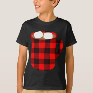 Buffalo Plaid Hot Cocoa Cup with Marshmallow Chris T-Shirt
