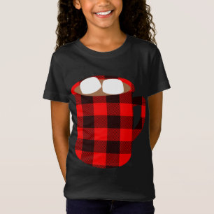 Buffalo Plaid Hot Cocoa Cup with Marshmallow Chris T-Shirt