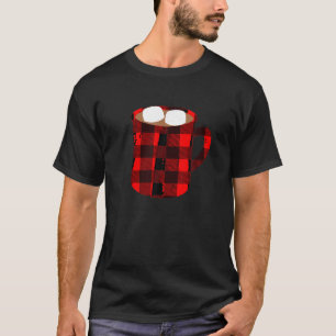 Buffalo Plaid Hot Cocoa Cup with Marshmallow Chris T-Shirt