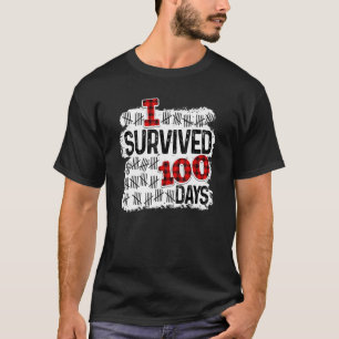 Buffalo Plaid I Survived 100 Days Of School Studen T-Shirt