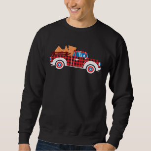 Buffalo Plaid Ice Cream Cone Truck 4th Of July USA Sweatshirt