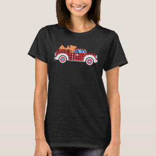 Buffalo Plaid Ice Cream Cone Truck 4th Of July USA T-Shirt