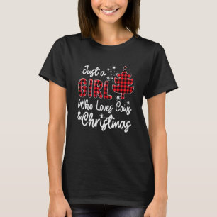 Buffalo Plaid Just A Girl Who Loves Cows And Chris T-Shirt