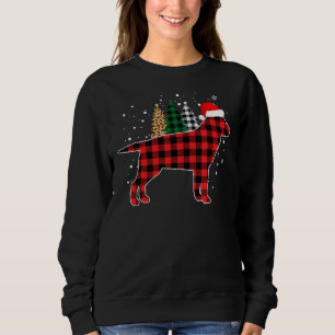Buffalo Plaid Labrador Retriever Dog Tree Christma Sweatshirt