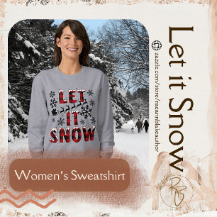 Buffalo Plaid Let It Snow Women's Sweatshirt