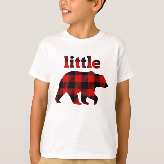"Buffalo plaid little bear" T-Shirt (Front)