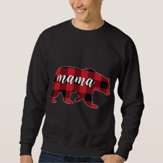 Buffalo Plaid Mama Bear Mum Gifts Christmas Matchi Sweatshirt