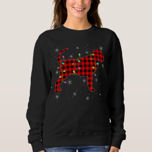 Buffalo Plaid Matching Bloodhound Dog Christmas Pa Sweatshirt