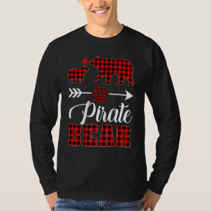 Buffalo Plaid Matching Family Christmas Pirate Bea T-Shirt