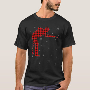 Buffalo Plaid Matching Snooker Player Christmas Pa T-Shirt