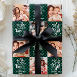 Buffalo Plaid Merry And Bright Christmas Photo Wrapping Paper<br><div class="desc">Buffalo Plaid Merry And Bright Christmas Photo Wrapping Paper. Personalise this custom design with your own family name,  year,  and up to 10 photos!</div>