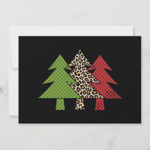 Buffalo Plaid Merry Christmas Tree Family Matching Holiday Card