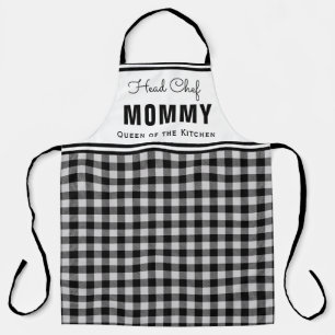 Buffalo Plaid Modern Mummy Chef Personalised Apron