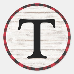 Buffalo Plaid Monogram Envelope Seal